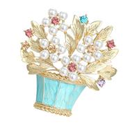 Broche de regalo Ideal, diseño Floral romántico, cesta de aleación para personas queridas, momento especial, adorno de pecho de, broche de