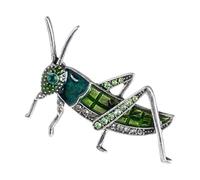 Broche de saltamontes adornado con diamantes de imitación, diseño vintage, pin de pecho para bolsa o decoración de ropa, broche de solapa con diamantes de imitación