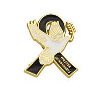 Broche de seguridad con detalle de paz, diseño elegante, para trajes casuales, ropa profesional, accesorio de aleación para pájaros de la paz, talla única, como se describe