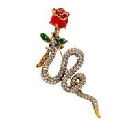 Broche de serpiente de, con colgante de animal de imitación - Pin de solapa de vintage para suéter, bufanda, chaquetas, traje de vestir, sombreros