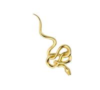 Broche de serpiente dorado único que simboliza la fuerza y elegante accesorio de moda para fiestas o reuniones de negocios, joyería de cultura de serpiente, talla única, como se describe