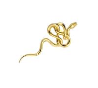 Broche de serpiente dorado único que simboliza la fuerza y elegante accesorio de moda para fiestas o reuniones de negocios, personaliza joyas