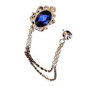 Broche de solapa azul para colgar en el cuello de cadena, broche para traje de carrera, corbata, sombrero, bufanda, para novio y padre