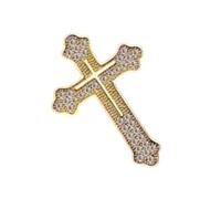 Broche de solapa clásico para hombre, diseño de cruces de aleación, elegante, para mejorar la sofisticación de tu traje, broche de evento formal, talla única, como se describe