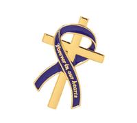 Broche de solapa con cinta conmemorativa, insignia de aleación de tono dorado con detalle para ceremonia de luto, uso de invitados, insignia religiosa de solapa, pin de servicio de recuerdo, pin