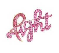 Broche de solapa con diseño de letras inspiradoras sobre el cáncer de mama, accesorio para uso diario, pin de solapa de cristal