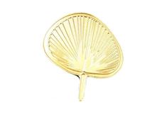 Broche de solapa con diseño de palmas de metal con cierre seguro para accesorios e ideas de ropa unisex, elegante pin de metal en forma de abanico, talla única, como se describe