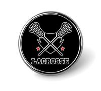 Broche de solapa con diseño de palos cruzados de lacrosse, insignia, corbata, joyería, decoración para sombreros, chaquetas, camisas