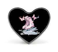 Broche de solapa con forma de corazón para patinador artístico sobre hielo