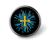 Broche de solapa con forma de "Déjalo ir", de metal, redondo, para chaqueta, sombrero, bolso, accesorios, joyería.