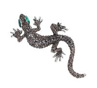 Broche de solapa con forma de lagarto creativo de metal resistente con dije retro, adecuado para uso casual, evento formal, regalo de regalo con estilo temático, talla única, como se describe