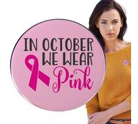 Broche de solapa con lazo rosa, broche para sensibilización sobre el pecho, para niñas y mujeres, joyería de salud