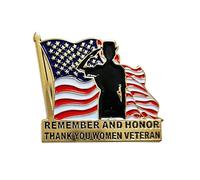 Broche de solapa con texto en inglés "Thank You" para el Día de los Veteranos, Metal, m