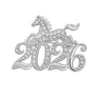Broche de solapa de caballo, broche de caballo, accesorio de joyería de animales, de aleación de diamantes de imitación, acento decorativo de, diseño elegante para ropa, vestidos