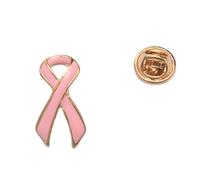 Broche de solapa de concienciación sobre el cáncer de mama, diseño de lazo rosa, joyería de moda, decoración para ropa diaria