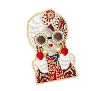 Broche de solapa de dibujos animados, aleación de zinc, accesorio de joyería coleccionable histórico para eventos casuales y regalos para entusiastas de la historia única, talla única, como se