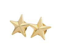 Broche de solapa de estrella de cinco puntas para mujeres y hombres, clip de insignia de metal, insignia de rango chino, símbolo de servicio al empleado, round 5, como se describe