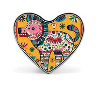 Broche de solapa de gato de ojos azules, estilo otomí mexicano. Broches con forma de corazón para hombre y mujer, accesorios de traje. Botones de solapa esmaltados ligeros de 2,5 cm para mochilas, som