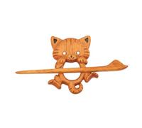 Broche de solapa de madera, pin de animal hecho a mano, ramillete elegante para mujer, material ligero, accesorio de , abrigo, suéter, bufanda, cuello, chaqueta, banquete, , Refer to