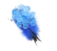 Broche de solapa de plumaje, impermeable, sintético, fijación rápida, elegante, joyería para bodas, eventos de negocios, elegante broche de flores de plumas, talla única, como se describe