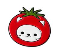 Broche de solapa juguetón con diseño de fresa, plátano, tomate, gatito, encantador, diseño de animales y frutas, accesorio de moda, accesorios para ropa, talla única, como se describe