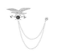 Broche de solapa para hombre, 3 piezas, broche de corona de cristal, cadena de borla de estrella y diamantes de imitación, pines de solapa para camisa de hombre, collar de traje de boda, fiesta