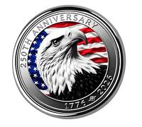 Broche de solapa patriótico del 250 aniversario del Día de la Independencia de aleación, decoración de pecho para hombres y mujeres, recuerdo de aleación, One Size, como se describe