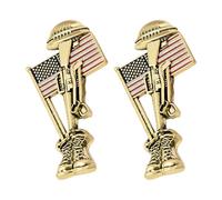 Broche de soldado vintage de metal resistente para hombre, accesorio armado perfecto para eventos temáticos de soldados, broche armado vintage, One Size, como se describe