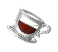 Broche de taza de café de aleación hueca, Pin ligero, elegante, accesorios para bolsa de ropa, broche de taza de café