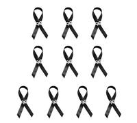 Broche de tela suave para ropa sensible, a prueba de arañazos, joyería profesional para el pecho, multiusos, color negro, 10 unidades, One Size, como se describe