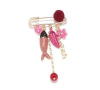 Broche de temática marina de moda con artesanía detallada y colores brillantes accesorios de pin de solapa de mar creativo, clip de pez vivo