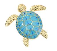 Broche de tortuga grabado detallado, joyería de aleación, regalo de recuerdo significativo, pin de solapa para ocasión profesional, talla única, como se describe