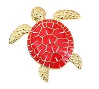 Broche de tortuga grabado detallado, joyería de aleación, regalo de recuerdo significativo, pin de solapa para ocasión profesional, talla única, como se describe