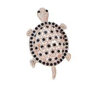Broche de tortugas con detalles de aleación, revestimiento resistente, joyería de moda para uso casual, adorable tema de animales, para niños, pin único de tortugas, talla única, como se describe