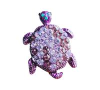 Broche de tortugas con detalles de aleación, revestimiento resistente, joyería de moda para uso casual, adorable tema de animales, para niños, pin único de tortugas, talla única, como se describe
