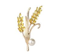 Broche de trigo para mujer, accesorio de grupo, para mujer, Piedra Vidrio Piedra Esmaltado cristal, zirconia cúbica Ágata Obsidiana