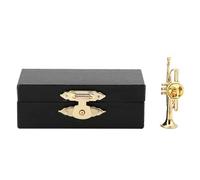 Broche de trompeta, broche de forma de instrumentos musicales exquisitos Clip de vestido de mujer con estuche apto para bolsa de tela lindo(Trumpet)