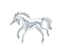 Broche de Unicornio Mágico Mítico de Caballo Volador Pegaso Único para Mujeres y Adolescentes en Plata de Ley Fina .925