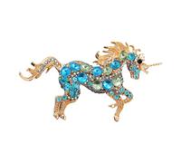 Broche de unicornios de metal resistente, accesorio hecho a mano para mejorar el armario de moda, broche de unicornios, talla única, como se describe