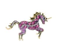 Broche de unicornios de metal resistente, accesorio hecho a mano para mejorar el armario de moda, broche de unicornios, talla única, como se describe