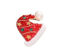Broche de vacaciones Pin Aleación Tono dorado Accesorio para abrigos Suéteres Bufandas Sombreros Bolsos, Acento de traje de fiesta de Navidad Broche de vacaciones Pin Accesorio de solapa festivo de