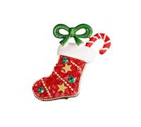 Broche de vacaciones Pin Aleación Tono dorado Accesorio para abrigos Suéteres Bufandas Sombreros Bolsos, Acento de traje de fiesta de Navidad Broche de vacaciones Pin Accesorio de solapa festivo de