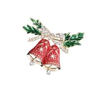 Broche de vacaciones Pin Aleación Tono dorado Accesorio para abrigos Suéteres Bufandas Sombreros Bolsos, Acento de traje de fiesta de Navidad Broche de vacaciones Pin Accesorio de solapa festivo de