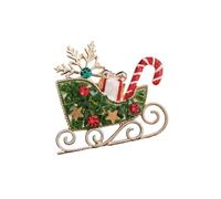 Broche de vacaciones Pin Aleación Tono dorado Accesorio para abrigos Suéteres Bufandas Sombreros Bolsos, Acento de traje de fiesta de Navidad Broche de vacaciones Pin Accesorio de solapa festivo de