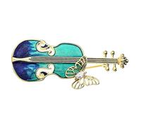 Broche de Violín Retro de Metal para Mujeres Pin Estético para Sombreros y Accesorios Decoración