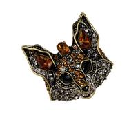 Broche de zorro, elegante broche de metal unisex de aleación, adecuado para mujeres, disfraces de moda, hombres, textura de aleación