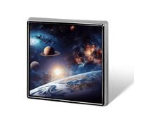 Broche decorativo con diseño del universo, la galaxia y el espacio exterior para mochilas. Ideal para mujeres y hombres. También sirve como pin de solapa para trajes, sombreros, mochilas, bolsos, chaq