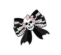 Broche decorativo con forma de calavera para looks de Halloween, cinta de aleación, joyería en pecho para eventos de disfraces y trajes festivos, alfiler de solapa, bolsa de accesorios para broche