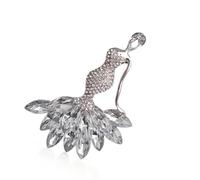Broche decorativo con forma de con diamantes de imitación, decoración de pecho para abrigo, vestido, pieza de joyería versátil, Pin de solapa de fiesta de aleación de 5x7Cm