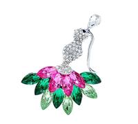Broche decorativo con forma de con diamantes de imitación, decoración de pecho para abrigo, vestido, pieza de joyería versátil, Pin de solapa de fiesta de aleación de 5x7Cm